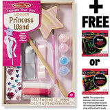 Melissa & Doug Princess Wand: Decorate-Your-Own Kit & 1 Scratch Art Mini-Pad Bundle (08856)