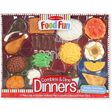 Melissa & Doug Combine & Dine Dinners: Food Fun Toy Play Set & 1 Scratch Art Mini-Pad Bundle (08267)