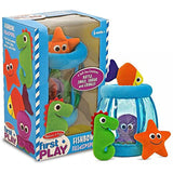 Melissa & Doug Deluxe Fishbowl Fill & Spill Soft Baby Toy: First Play Series & 1 Scratch Art Mini-Pad Bundle (03044)