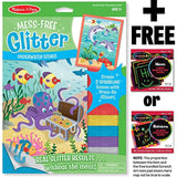 Melissa & Doug Underwater Scenes: Mess Free Glitter Series + FREE Scratch Art Mini-Pad Bundle [95105]