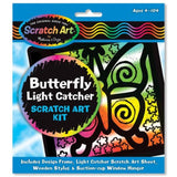 Melissa & Doug Butterfly: Scratch Art Light Catcher Kit & 1 Scratch Art Mini-Pad Bundle (05885)