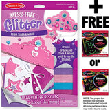 Melissa & Doug Foam Tiara and Wand - Mess Free Glitter Series + FREE Scratch Art Mini-Pad Bundle [95082]