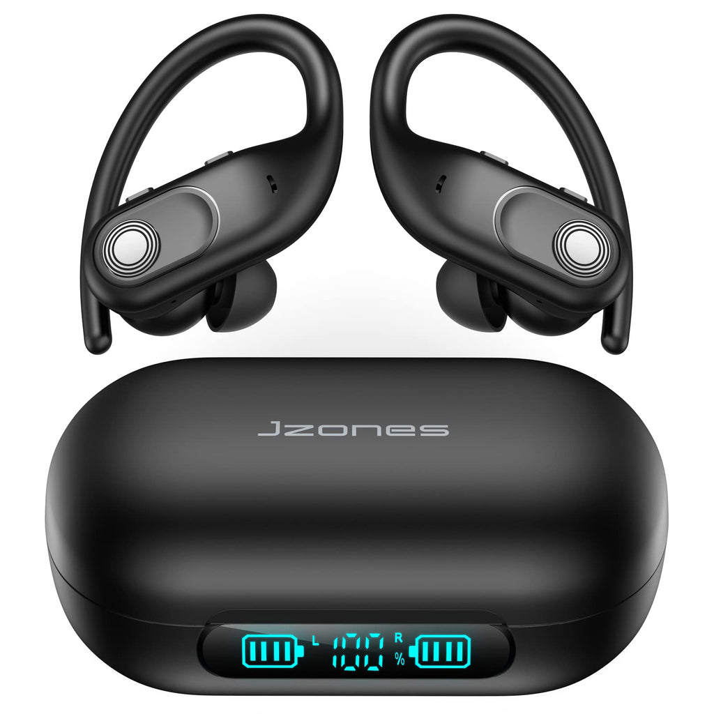 SSG Wireless Earbuds Bluetooth Headphones 130Hrs Playtime with 2500mAh Wireless Charging Case LED Diaplay Hi-Fi Waterproof Over Ear Earphones for Sports Running Workout Gaming