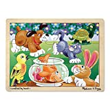 Melissa & Doug Pets Wooden Jigsaw Puzzle With Storage Tray (12 pcs)