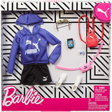 Barbie Storytelling Fashion Pack of Doll Clothes Inspired by Puma: Hoodie, Shorts and 6 Accessories Dolls, Gift for 3 to 8 Year Olds