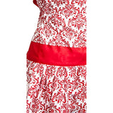 Flirty Aprons Women's Sadie Red Damask Apron