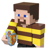 Minecraft 3.25-in Bees Shirt Steve Action Figure w/1 Portal Piece & 1 Accessory