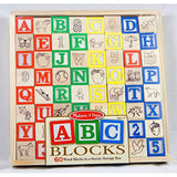 Melissa and Doug ABC Blocks - 60 Wood Blocks Sturdy Storage Box - Ages 2+