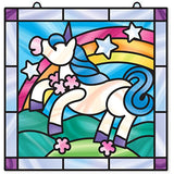 Melissa & Doug Unicorn: Stained Glass Made Easy Series & 1 Scratch Art Mini-Pad Bundle (09299)