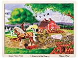 Melissa & Doug Animals on the Farm Wooden Jigsaw Puzzle With Storage Tray (24 pcs)