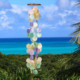 Woodstock Chimes CWR The Original Guaranteed Musically Tuned Chime Asli Arts Collection, Capiz Waterfall - Rainbow
