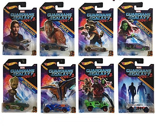 Mattel Hot Wheels 2017 Guardians of the Galaxy Vol. 2 Bundle Set of 8 Die-Cast Vehicles DWD72