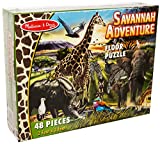 Savannah Adventure: 48-Piece Floor Puzzle + FREE Melissa & Doug Scratch Art Mini-Pad Bundle [89012]