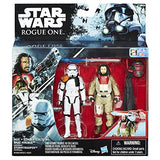 Star Wars B7260AS0 Rogue One Baze Malbus VS. Imperial Stormtrooper, 3.75-Inches