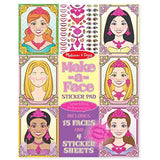 Melissa & Doug Make-a-Face Sparkling Princesses Sticker Pad & 1 Scratch Art Mini-Pad Bundle (09433)