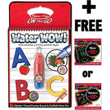 Melissa & Doug Alphabet: Water Wow Activity Book & 1 Scratch Art Mini-Pad Bundle (05389)