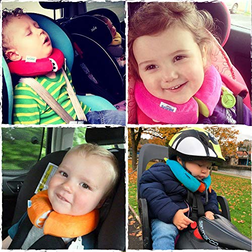 Trunki Kid’s Travel Neck Pillow with Magnetic Child’s Chin Support - Yondi Small Leeroy Lion (Yellow)