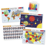 Melissa & Doug Advanced Subject Skills Placemat Set: United States, Presidents, Countries of the World, and Planets
