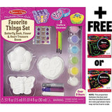 Melissa & Doug Favorite Things Set Decorate-Your-Own Kit & 1 Scratch Art Mini-Pad Bundle (09534)