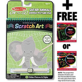 Melissa & Doug Safari Animals: On-The-Go Hidden-Picture Pad & 1 Scratch Art Mini-Pad Bundle (09419)