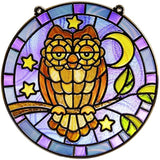 Melissa & Doug Owl: Stained Glass Made Easy Series & 1 Scratch Art Mini-Pad Bundle (09296)