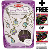 Press-a-Pendant Necklaces: Jewelry Made Easy Series + FREE Melissa & Doug Scratch Art Mini-Pad Bundle [94719]