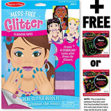 Melissa & Doug Glamour Faces - Mess Free Glitter Series + FREE Scratch Art Mini-Pad Bundle [95051]