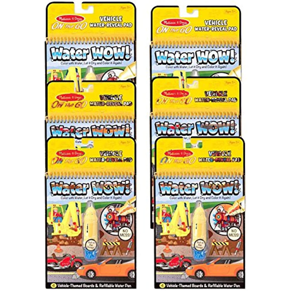 Melissa & Doug On The Go Water Wow! Activity Book, 6-Pack - Vehicles Bundle Toy