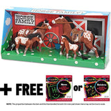 Melissa & Doug Appaloosa Horse Family 4-Piece Figure Play Set + Free Scratch Art Mini-Pad Bundle (22385)