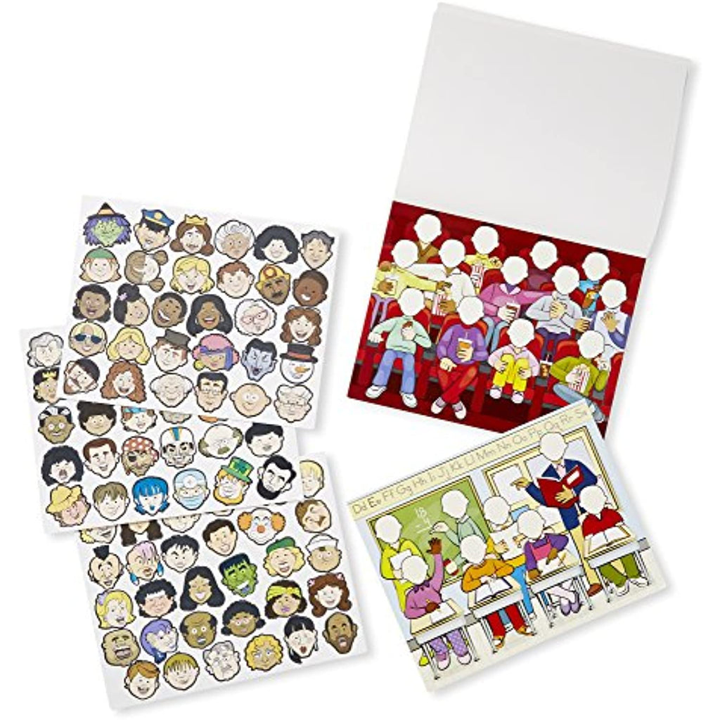 Melissa & Doug Reusable Sticker Pads Set - Face It!, My Town, and Vehicles