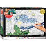 EuroGraphics Starry Night by Vincent Van Gogh Color Me Puzzle (300 Pieces)