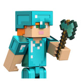 Minecraft 3.25-in Alex in Diamond Armor Action Figure w/1 Portal Piece & 1 Accessory