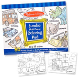 4 Item Bundle: Melissa & Doug 500 Count Blue Sticker Collection,Jumbo Coloring Pad,Truck Crayon Set + Free Activity Book