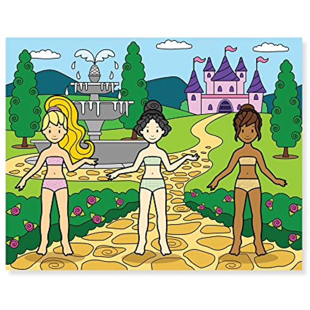 Melissa & Doug Color-Your-Own Sticker Coloring Activity Pad 2-Pack - Animals, Dress-Up