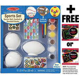 Melissa & Doug Sports Set Decorate-Your-Own Kit + FREE Scratch Art Mini-Pad Bundle [95365]