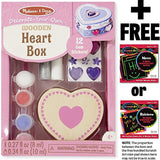 Melissa & Doug Heart Box Decorate-Your-Own Kit + Free Scratch Art Mini-Pad Bundle [88503]