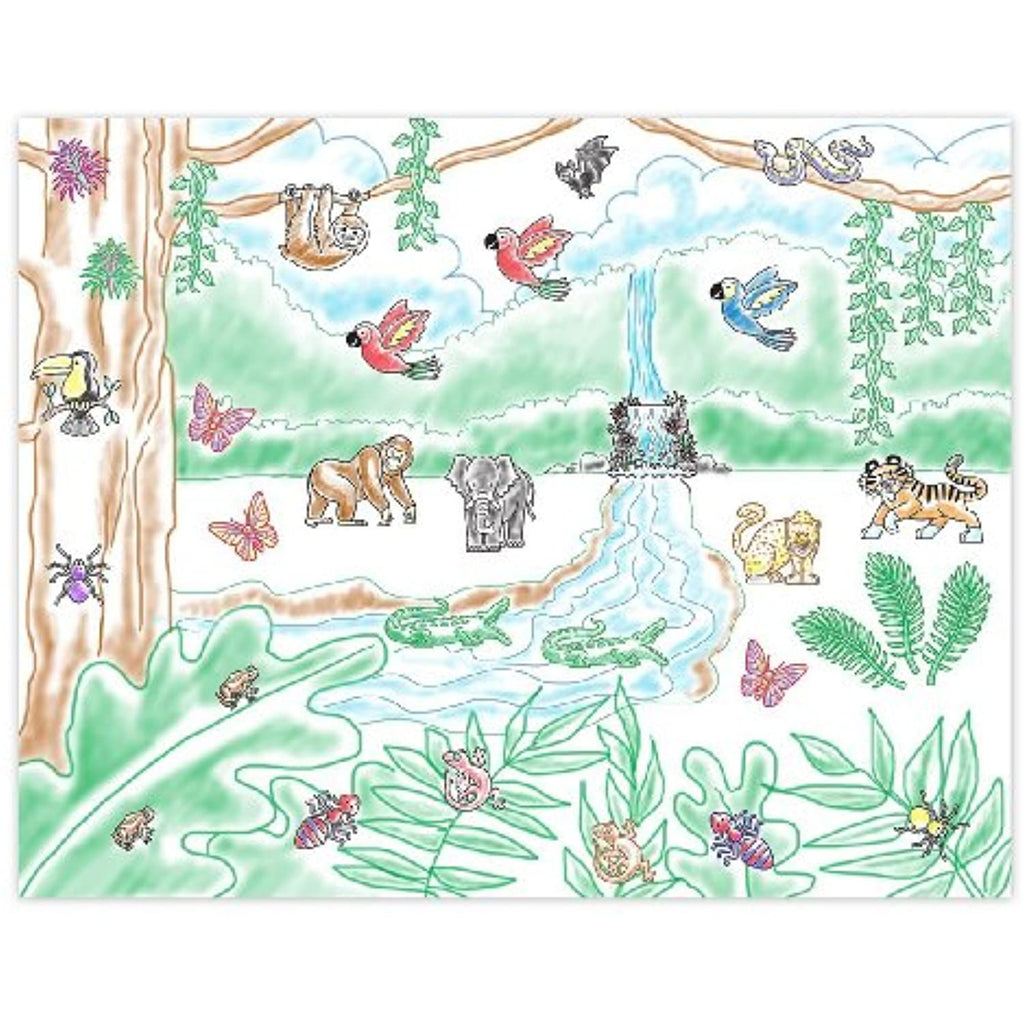Melissa & Doug Fairy Garden: Stamp-a-Scene Wooden Stamp Set + Free Scratch Art Mini-Pad Bundle [24242]