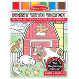 Melissa & Doug 5 Item Bundle 4166 Princess, 4165 Farm Animals, 4164 Vehicles, and 3762 Pink Paint with Water Kids' Art Pads + Free Activity Book
