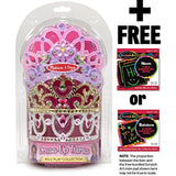 Melissa & Doug Dress-Up Crowns & Tiaras Set: Role Play Collection & 1 Scratch Art Mini-Pad Bundle (08525)