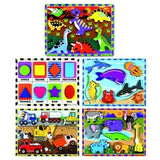 Melissa & Doug Colorful Hand-Painted Playful Chunky Puzzles - Set of 5
