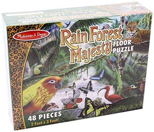 Melissa & Doug Rainforest Majesty Jumbo Jigsaw Floor Puzzle (48 pcs, 2 x 3 feet)