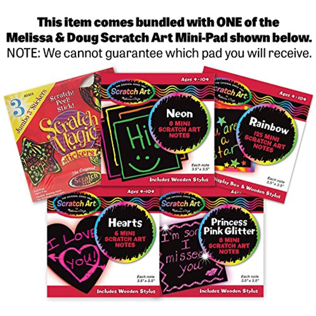 Melissa & Doug Wooden Magnetic Car Loader + Free Scratch Art Mini-Pad Bundle [93903]