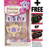 Melissa & Doug Princess Carriage Decorate-Your-Own Kit + Free Scratch Art Mini-Pad Bundle [95198]