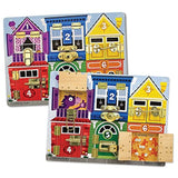 Melissa & Doug Latches Wooden Activity Board With Basic Skills Board