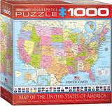 EuroGraphics Map of The United States Puzzle (1000 Pieces)