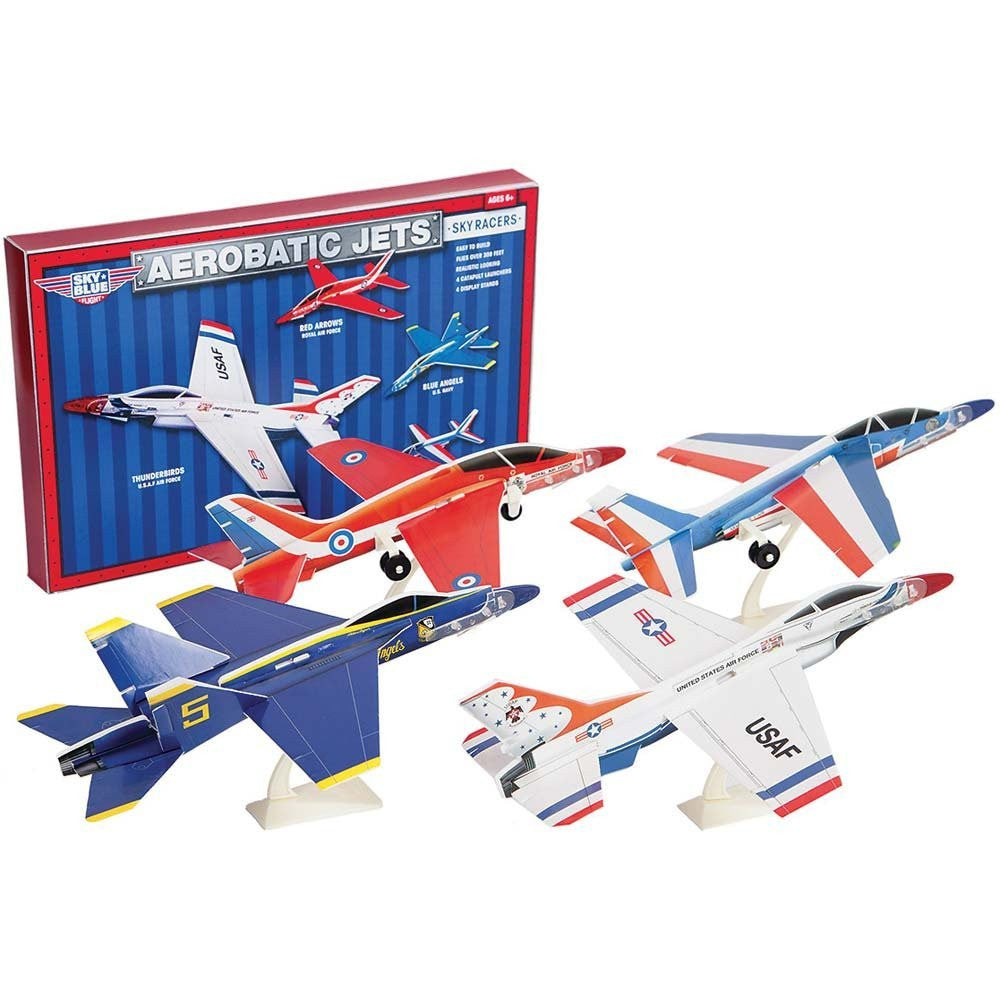 Be Amazing!  Toys Sky Blue Flight Aerobatic Jets Sky Racers  9310