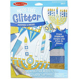 Melissa & Doug Menorah & Dreidel: Mess Free Glitter Series & 1 Scratch Art Mini-Pad Bundle (09247)