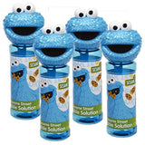 Little Kids Sesame Street Cookie Monster 8 oz Bubble Head with Wand Set (4 Piece)