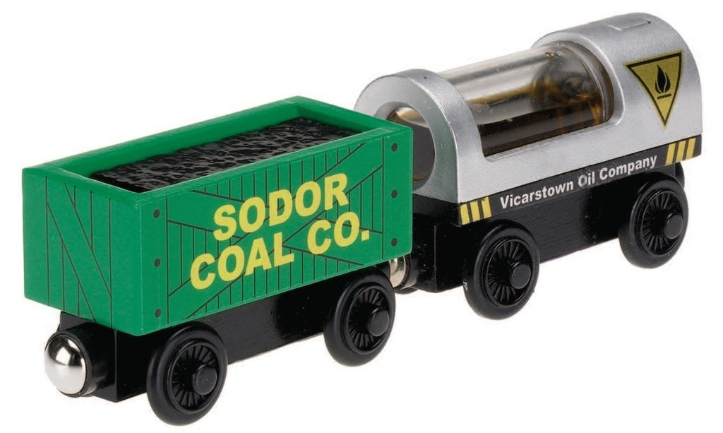 Fisher Price Thomas the Train Wooden Railway Oil and Coal Cargo Y4505