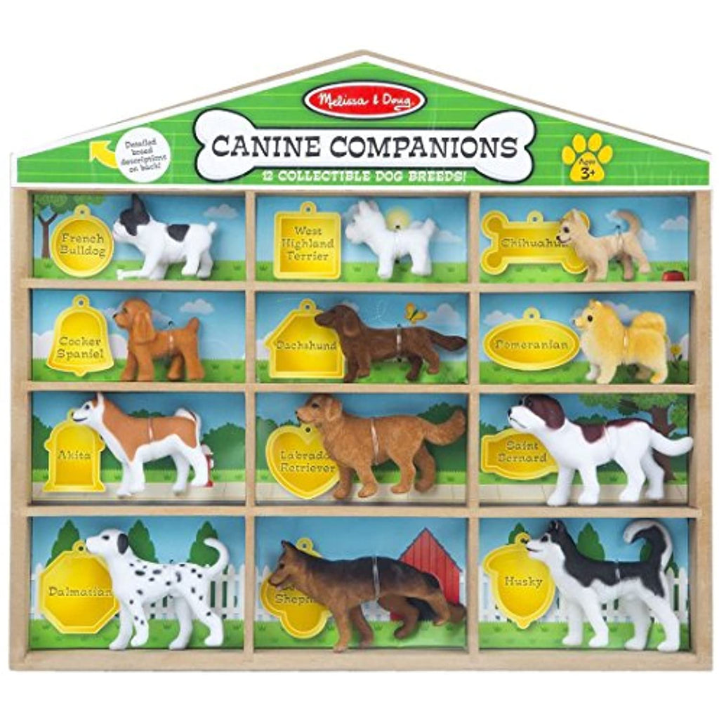 Melissa & Doug Canine Companions Toy 12-Piece Play Set + Free Scratch Art Mini-Pad Bundle [94047]